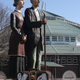 Seward Johnson’s “God Bless America” statue, 25 feet tall and 5,900 pounds, depicts Grant Wood’s “American Gothic.” (iowastatefair.org)